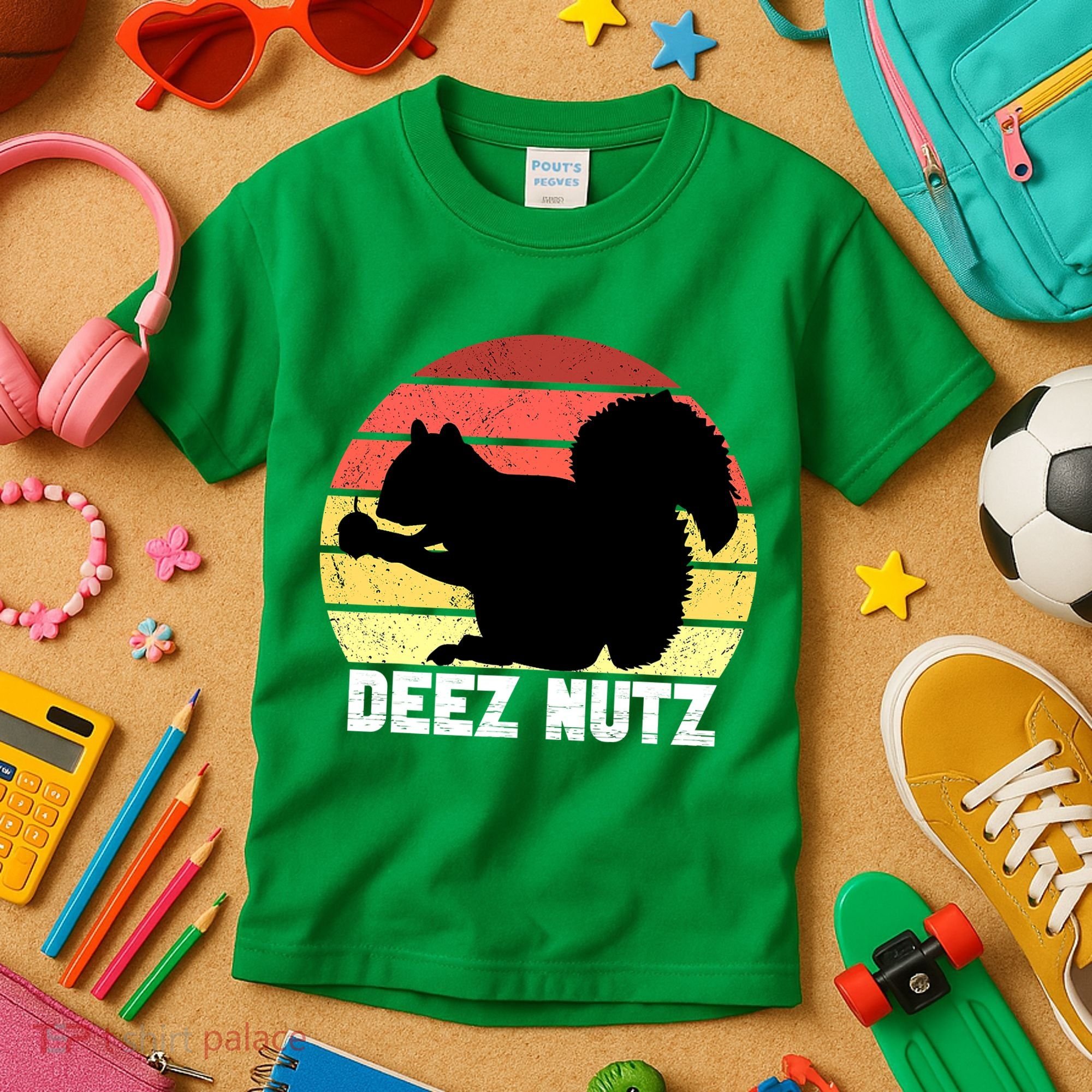 Funny Saying Deez Nutz Christmas Gopher Ugly Xmas Kids T-Shirt