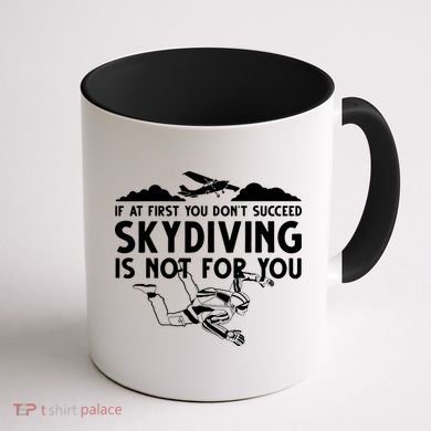 Funny Skydiving Design For Men Women Skydiver Skydive Lovers Coffee Mug back