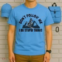 Funny Skiing Don't Follow Me I Do Stupid Things Snowboard Great Gift T-Shirt thumb 5