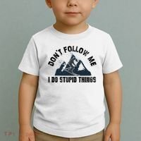 Funny Skiing Don't Follow Me I Do Stupid Things Snowboard Great Gift Toddler T-Shirt thumb 2