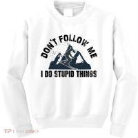 Funny Skiing Don't Follow Me I Do Stupid Things Snowboard Great Gift Kids Sweatshirt thumb 0