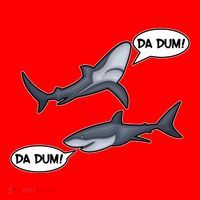 Funny Shark Da Dum Da Dum Santa Hat thumb 1