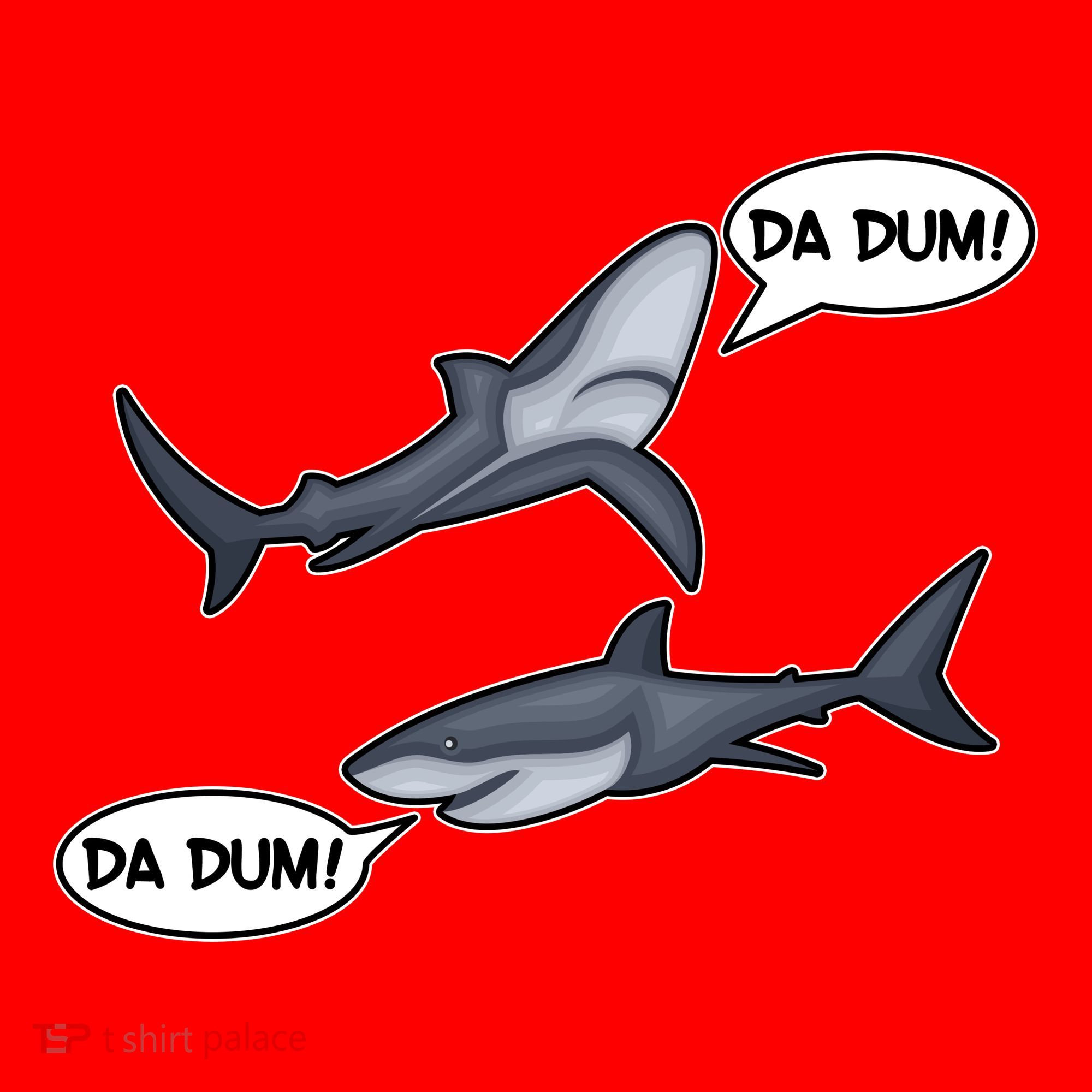 Funny Shark Da Dum Da Dum Santa Hat