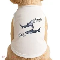 Funny Shark Da Dum Da Dum Doggie Tank thumb 0