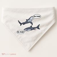 Funny Shark Da Dum Da Dum USA-Made Doggie Bandana thumb 0