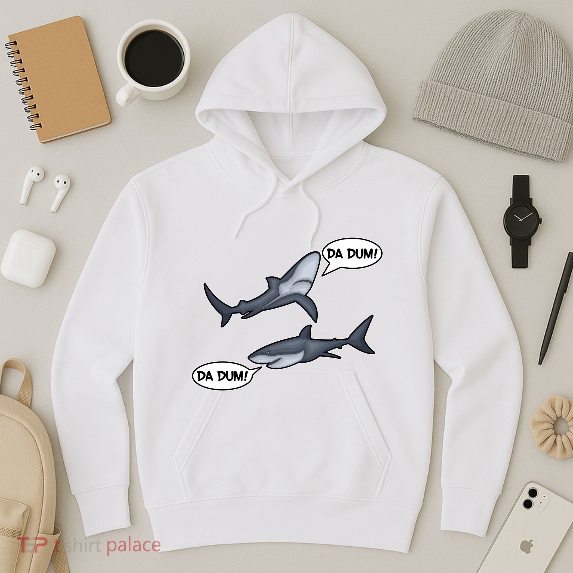 Funny Shark Da Dum Da Dum Hoodie