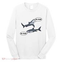 Funny Shark Da Dum Da Dum Long Sleeve Shirt thumb 0