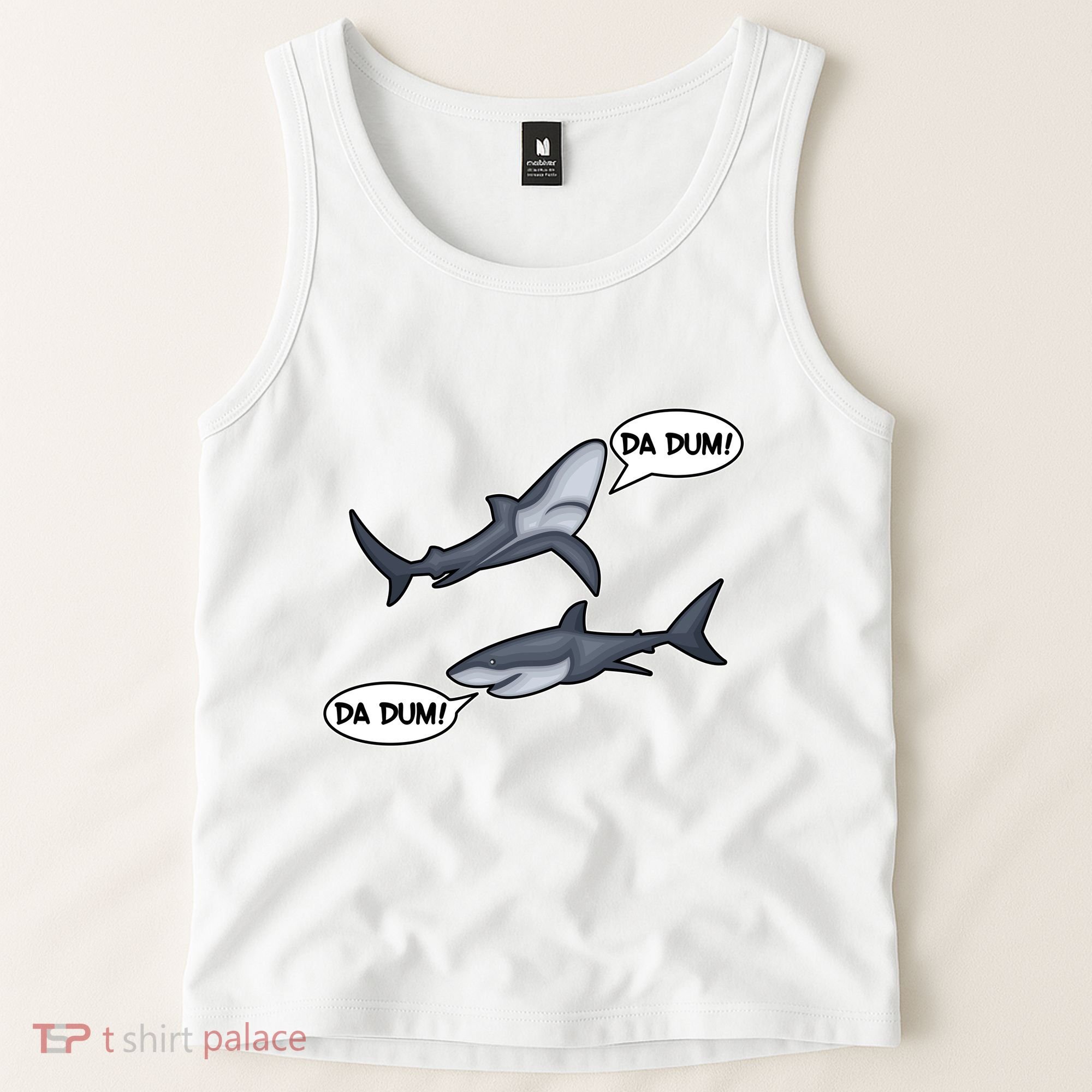 Funny Shark Da Dum Da Dum Tank Top