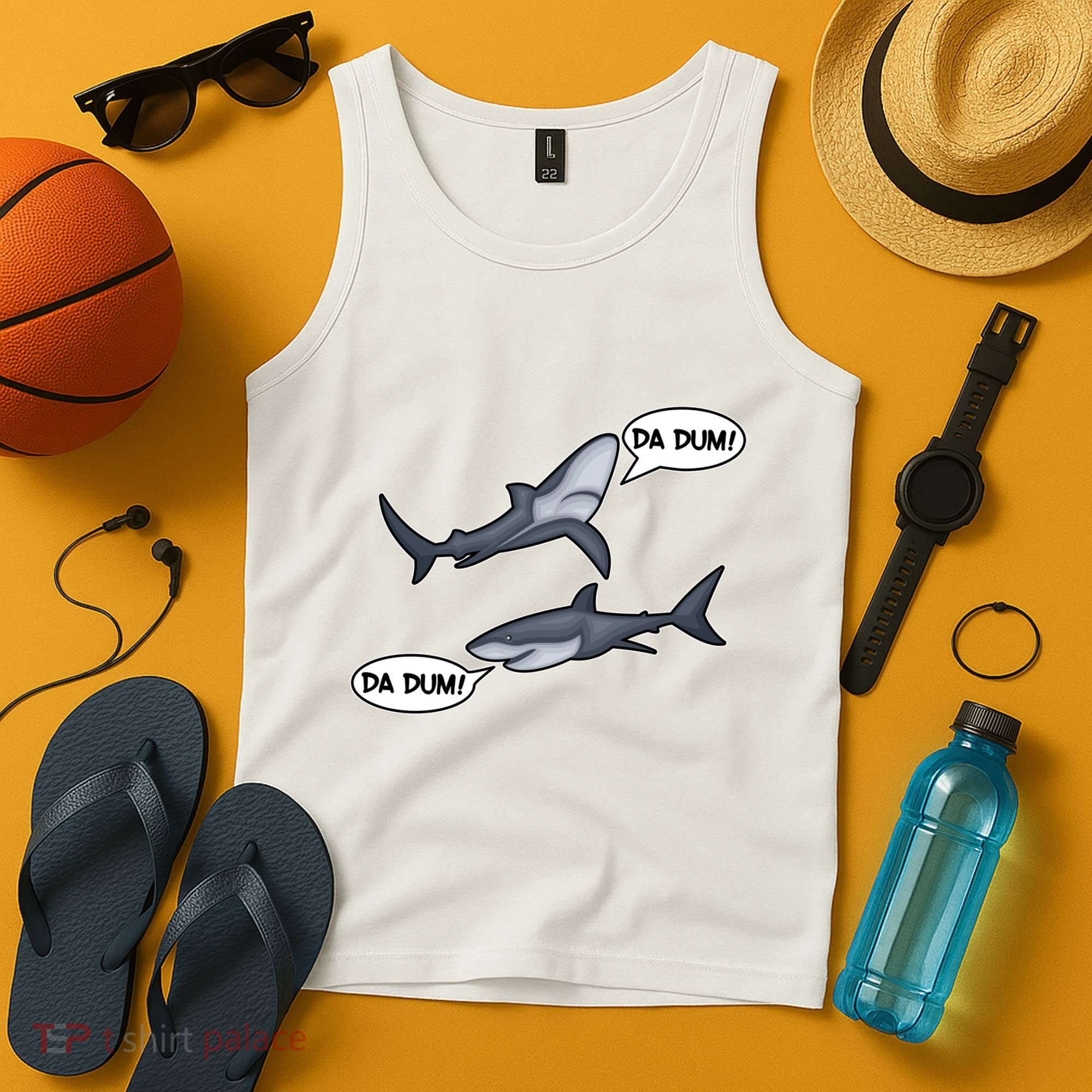 Funny Shark Da Dum Da Dum Tank Top