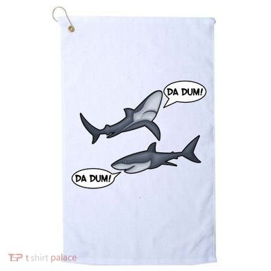 Funny Shark Da Dum Da Dum Golf Towel