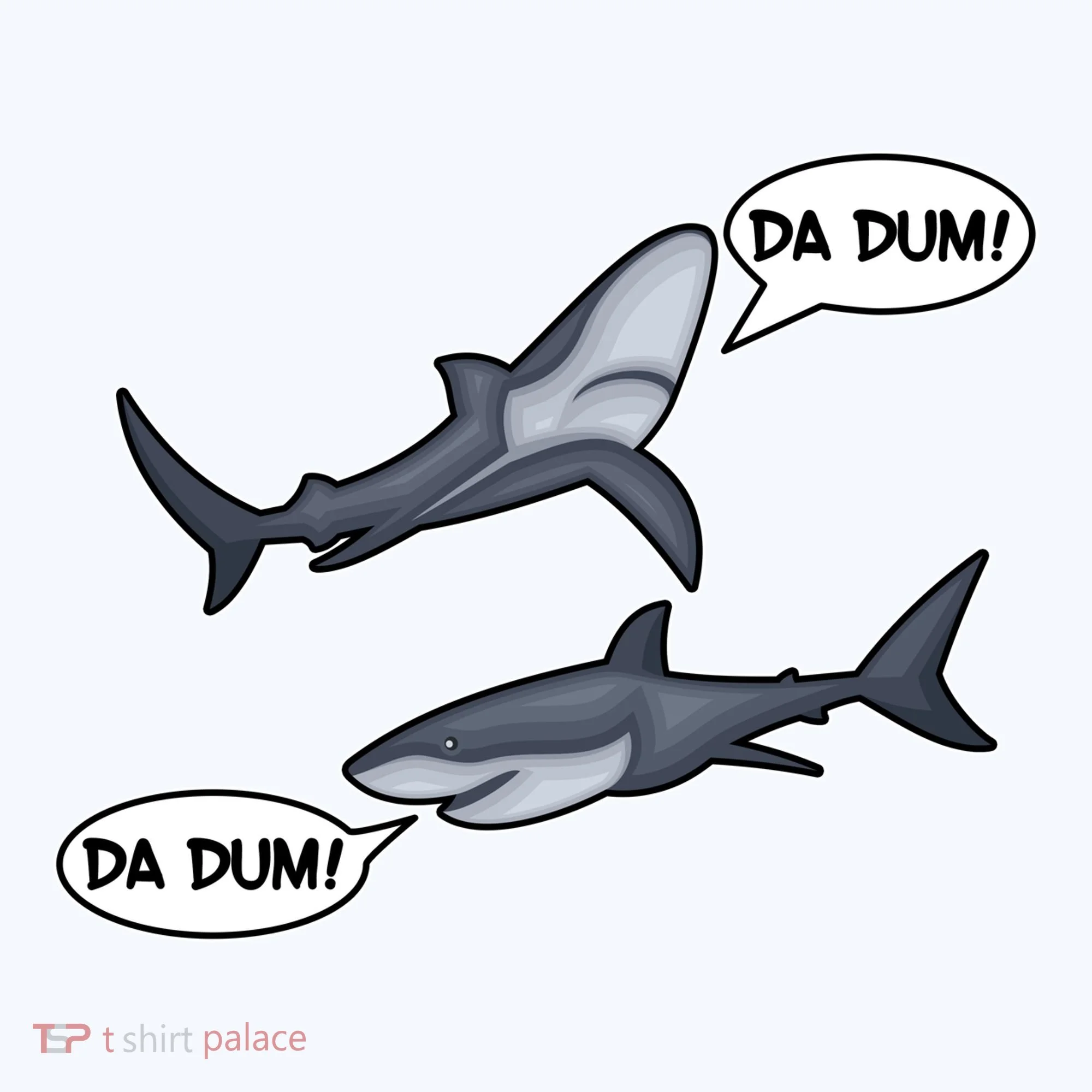 Funny Shark Da Dum Da Dum Toddler T-Shirt