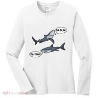 Funny Shark Da Dum Da Dum Women's Long Sleeve Shirt thumb 0