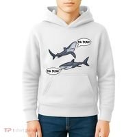 Funny Shark Da Dum Da Dum Kids Hoodie thumb 4
