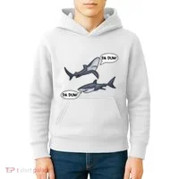 Funny Shark Da Dum Da Dum Kids Hoodie thumb 4