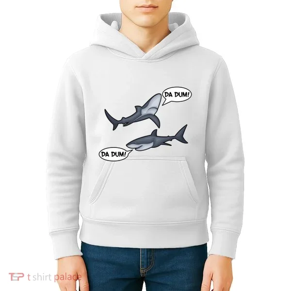 Funny Shark Da Dum Da Dum Kids Hoodie
