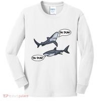 Funny Shark Da Dum Da Dum Kids Long Sleeve Shirt thumb 0