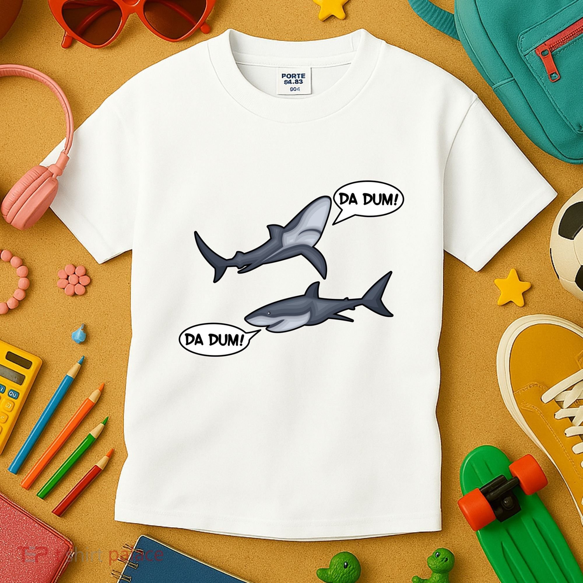 Funny Shark Da Dum Da Dum Kids T-Shirt