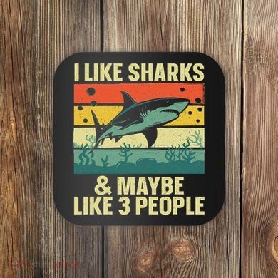 Funny Shark Design For Women Shark Lover Coaster