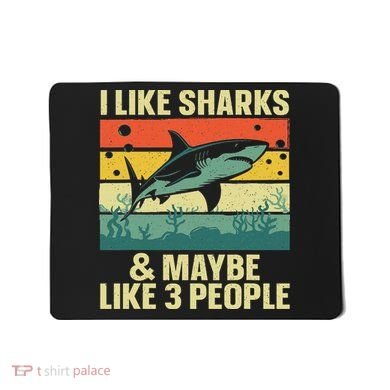 Funny Shark Design For Women Shark Lover Mousepad