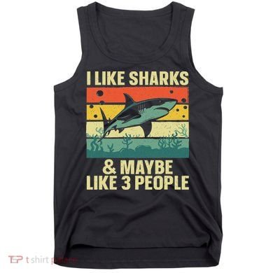 Funny Shark Design For Women Shark Lover Tank Top