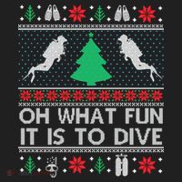 Funny Scuba Diving Diver Ugly Christmas Xmas Beanie thumb 2
