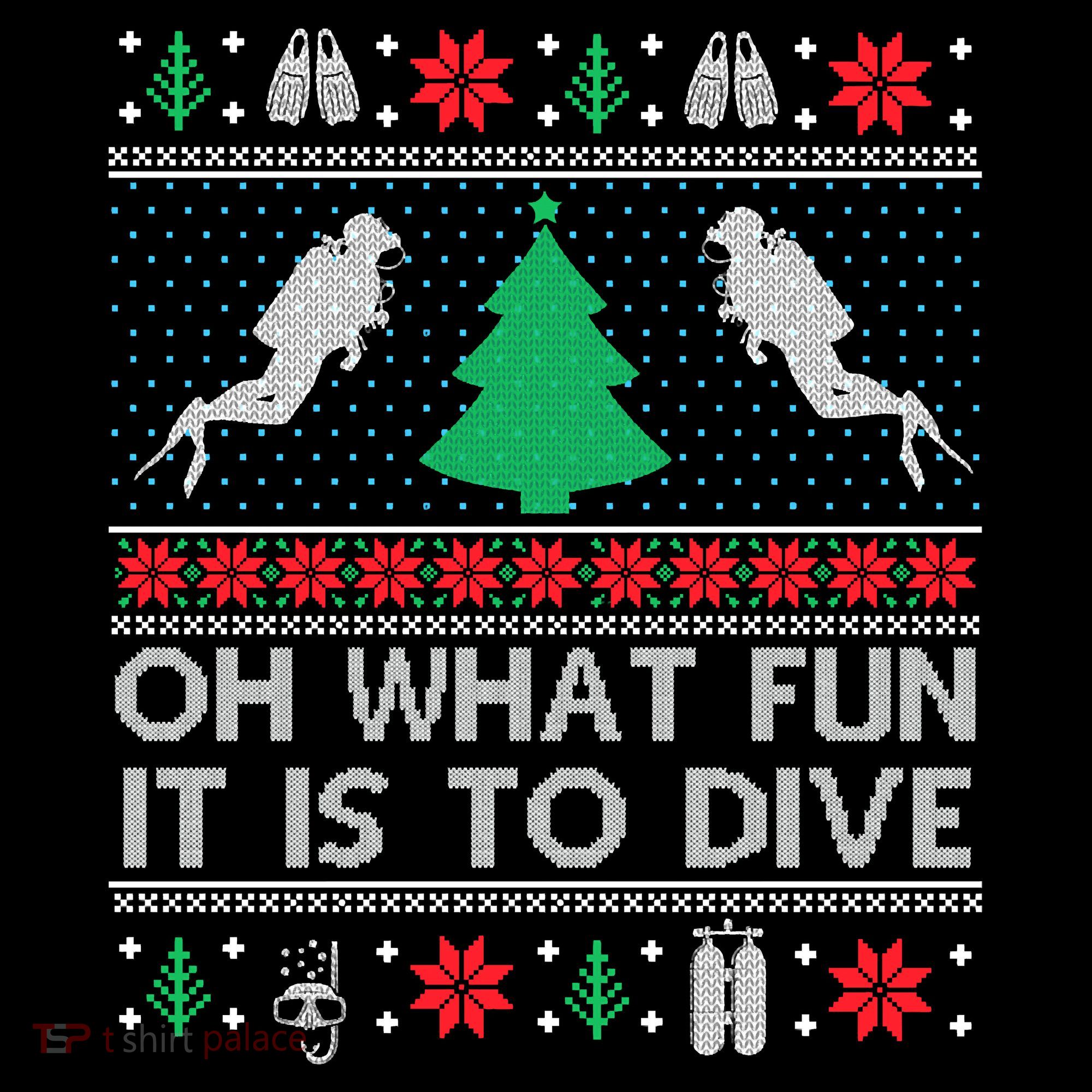 Funny Scuba Diving Diver Ugly Christmas Xmas Women's Hoodie