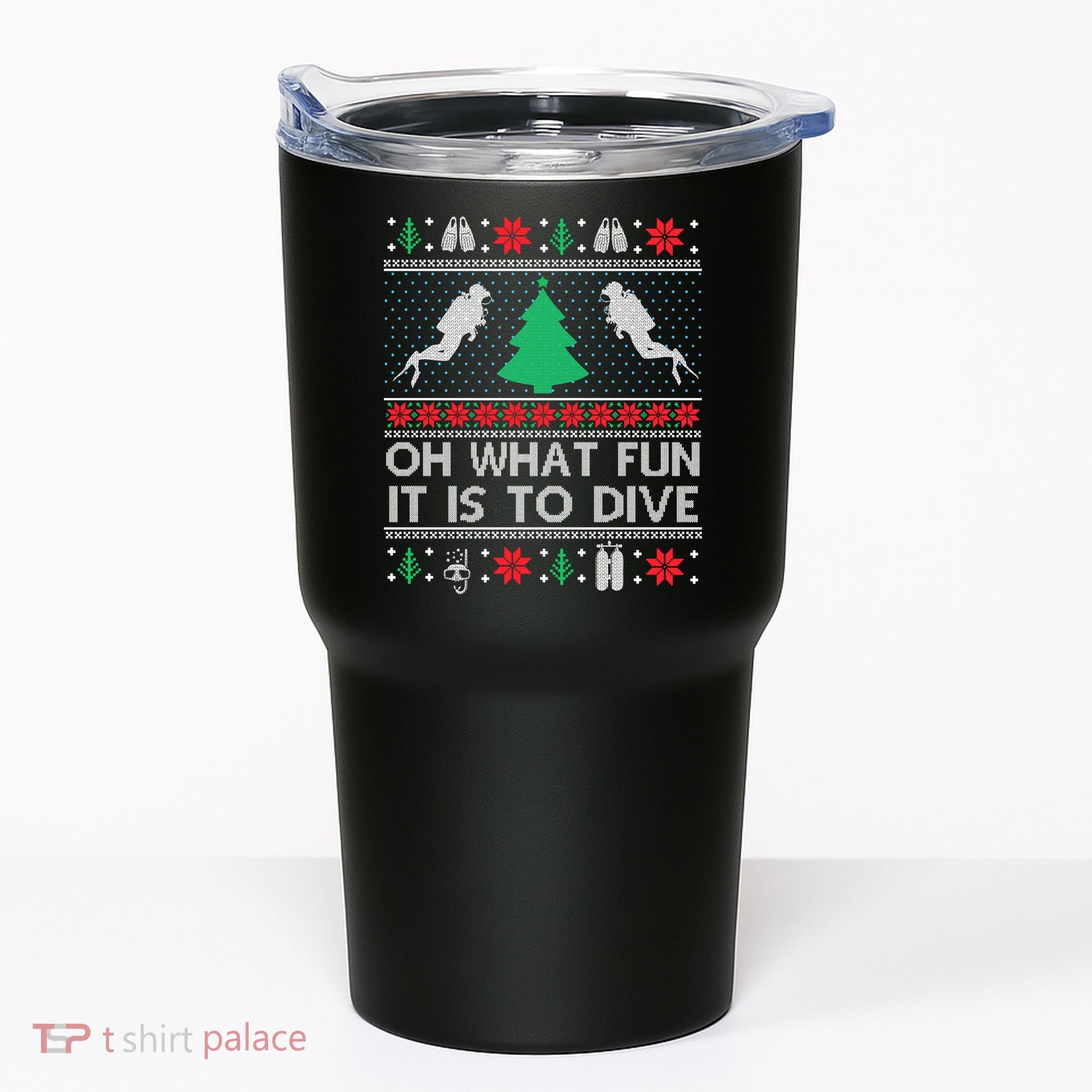 Funny Scuba Diving Diver Ugly Christmas Xmas Tumbler