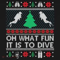 Funny Scuba Diving Diver Ugly Christmas Xmas Tank Top thumb 6