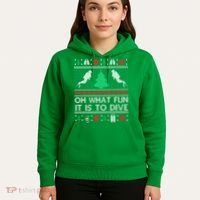 Funny Scuba Diving Diver Ugly Christmas Xmas Hoodie thumb 5