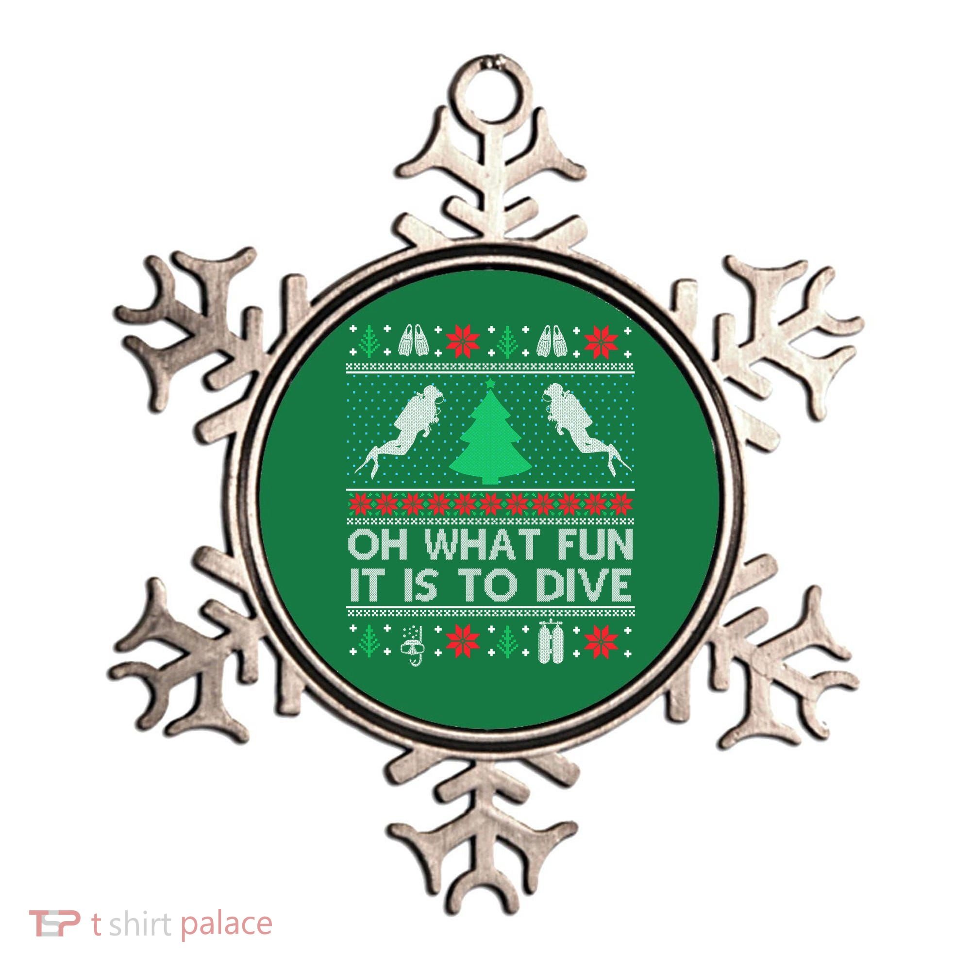 Funny Scuba Diving Diver Ugly Christmas Xmas Ornament