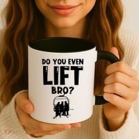 Funny Ski Do You Even Lift Snowboard Skiing Coffee Mug thumb 3