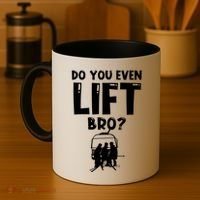 Funny Ski Do You Even Lift Snowboard Skiing Coffee Mug thumb 4