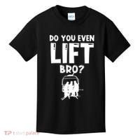Funny Ski Do You Even Lift Snowboard Skiing Kids T-Shirt thumb 0