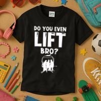 Funny Ski Do You Even Lift Snowboard Skiing Kids T-Shirt thumb 3