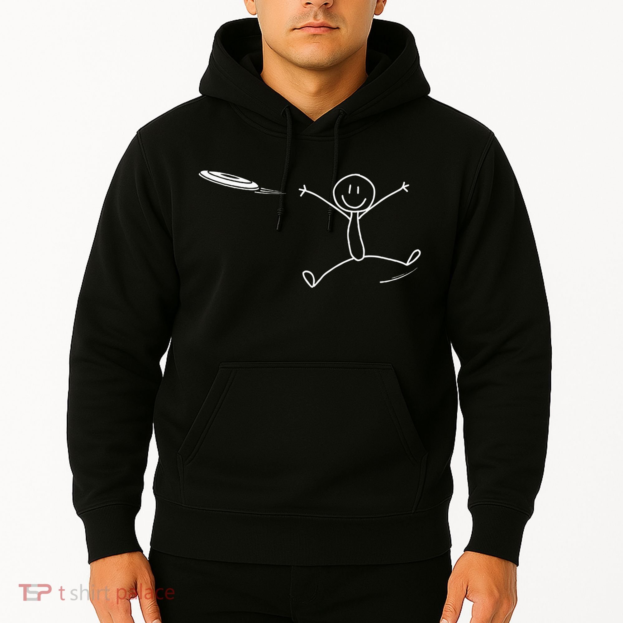 Frisbee Stickman Disc Golf Funny Ultimate Frisbee Game Hoodie