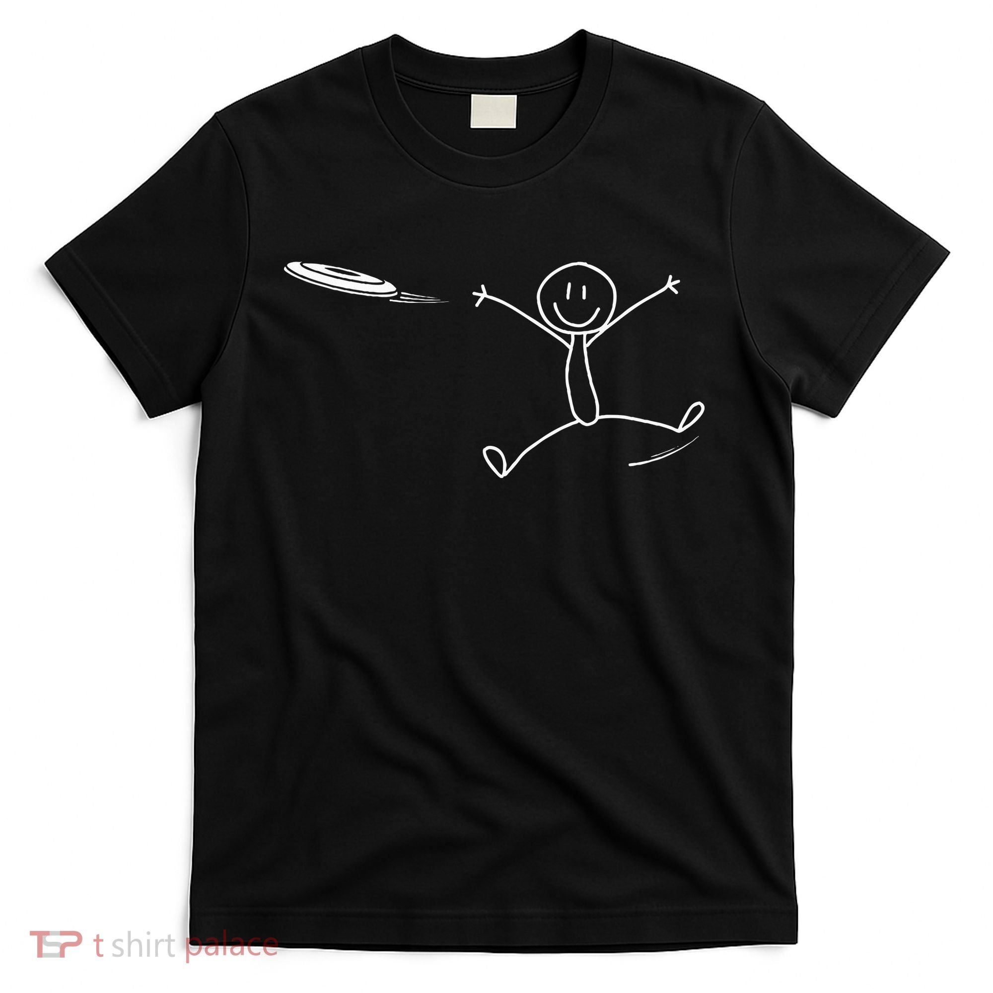 Frisbee Stickman Disc Golf Funny Ultimate Frisbee Game T-Shirt