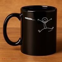 Frisbee Stickman Disc Golf Funny Ultimate Frisbee Game 11oz C Handle Ceramic Mug thumb 4