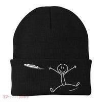 Frisbee Stickman Disc Golf Funny Ultimate Frisbee Game Beanie thumb 0