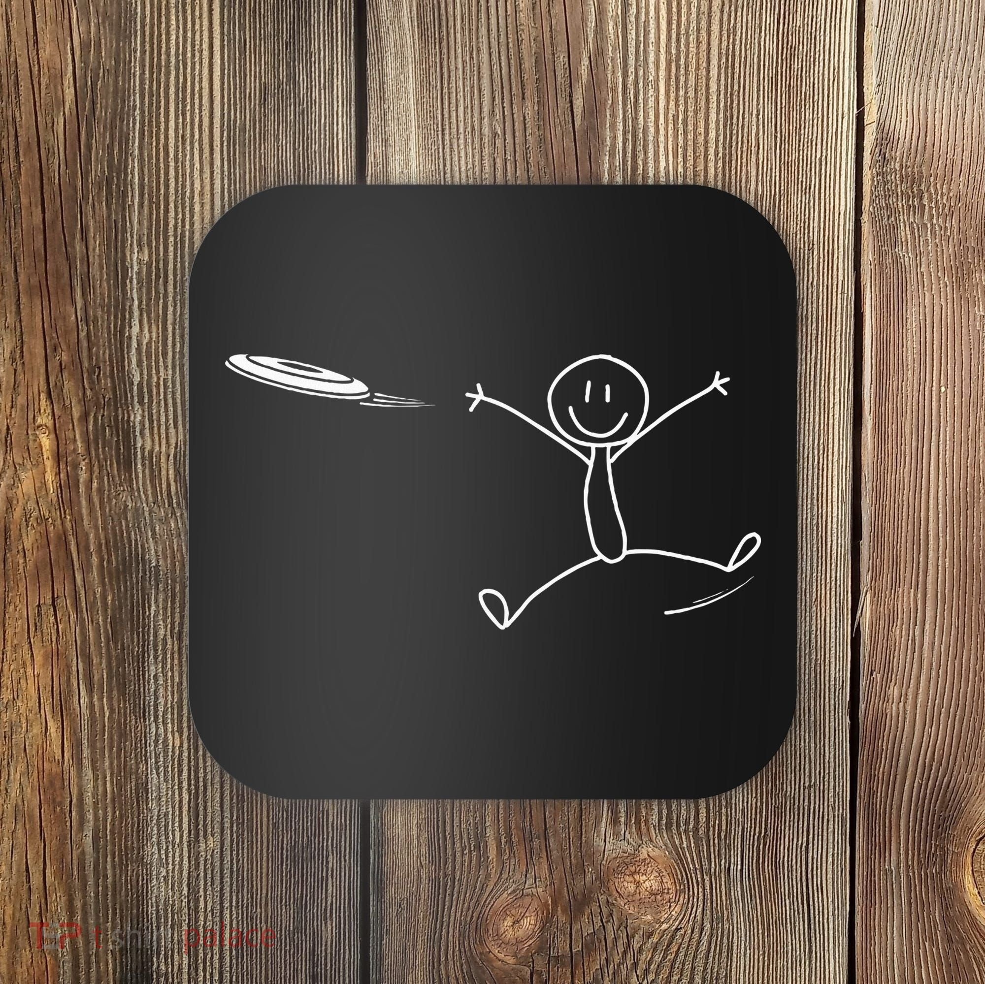 Frisbee Stickman Disc Golf Funny Ultimate Frisbee Game Coaster