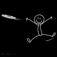 Frisbee Stickman Disc Golf Funny Ultimate Frisbee Game Ornament thumb 1