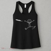 Frisbee Stickman Disc Golf Funny Ultimate Frisbee Game Women's Tank Top thumb 3