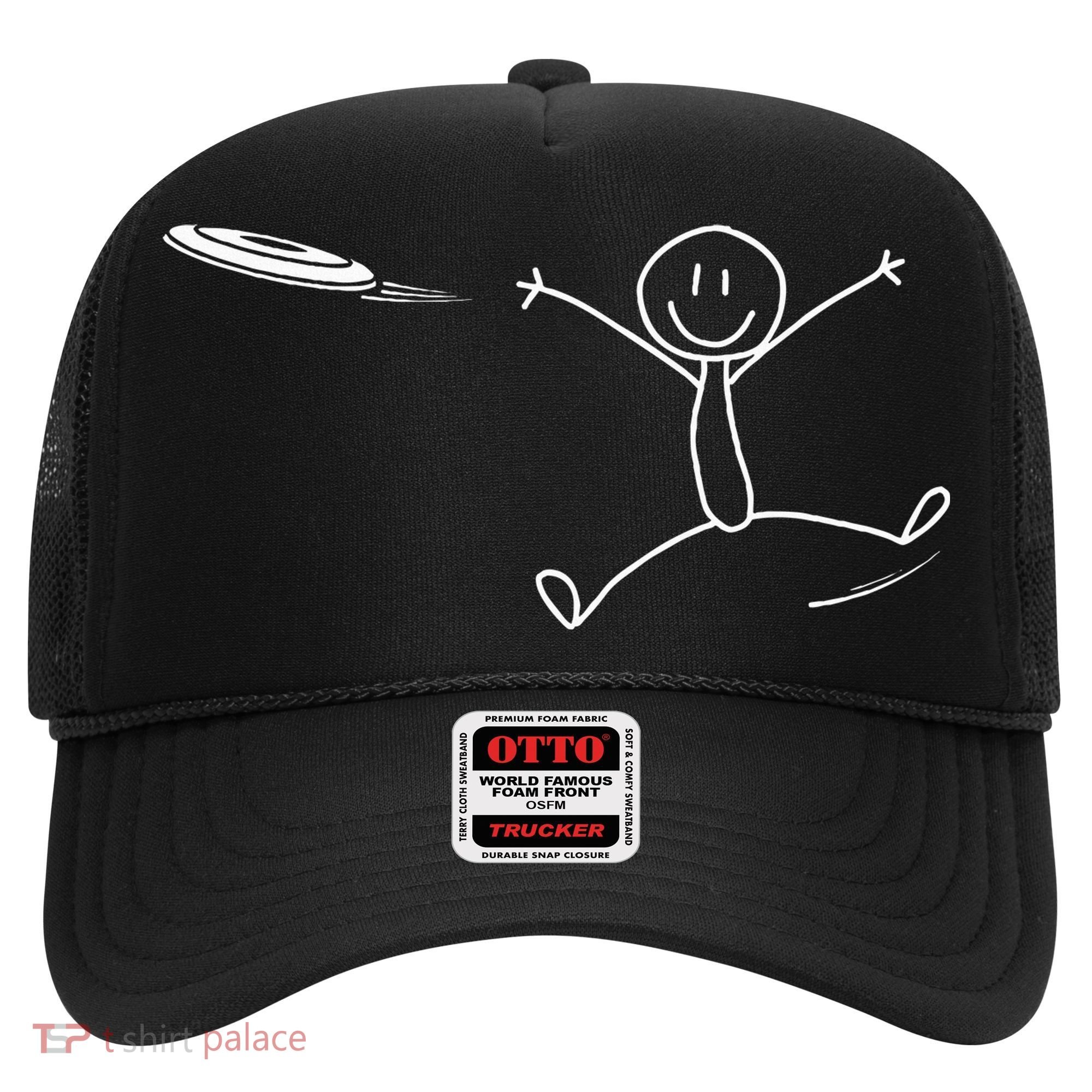 Frisbee Stickman Disc Golf Funny Ultimate Frisbee Game Hat