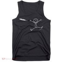 Frisbee Stickman Disc Golf Funny Ultimate Frisbee Game Tank Top thumb 0