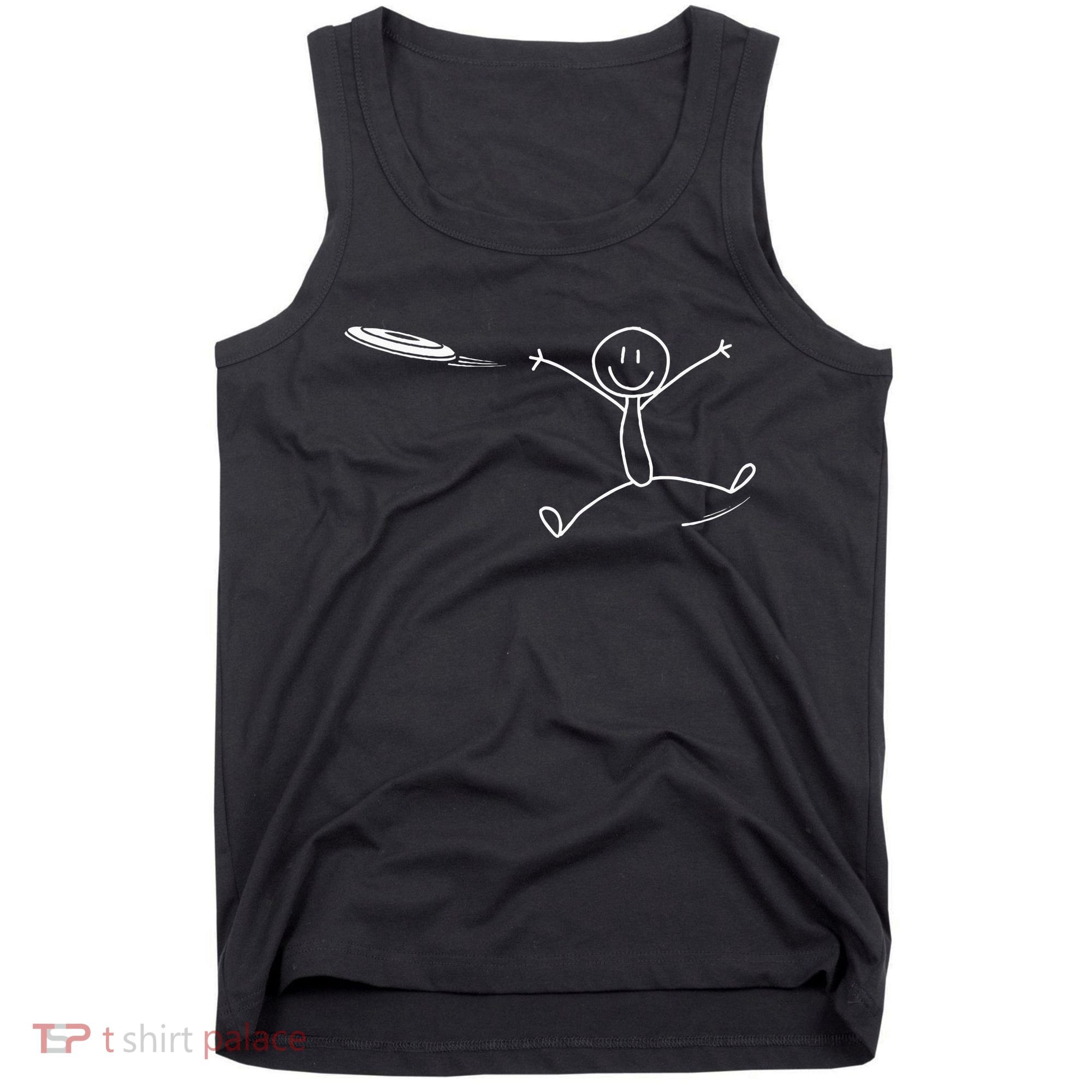 Frisbee Stickman Disc Golf Funny Ultimate Frisbee Game Tank Top