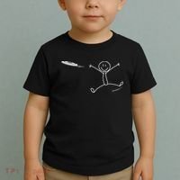 Frisbee Stickman Disc Golf Funny Ultimate Frisbee Game Toddler T-Shirt thumb 2