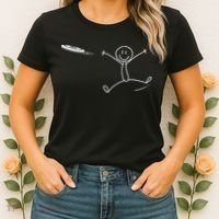 Frisbee Stickman Disc Golf Funny Ultimate Frisbee Game Women's T-Shirt thumb 2