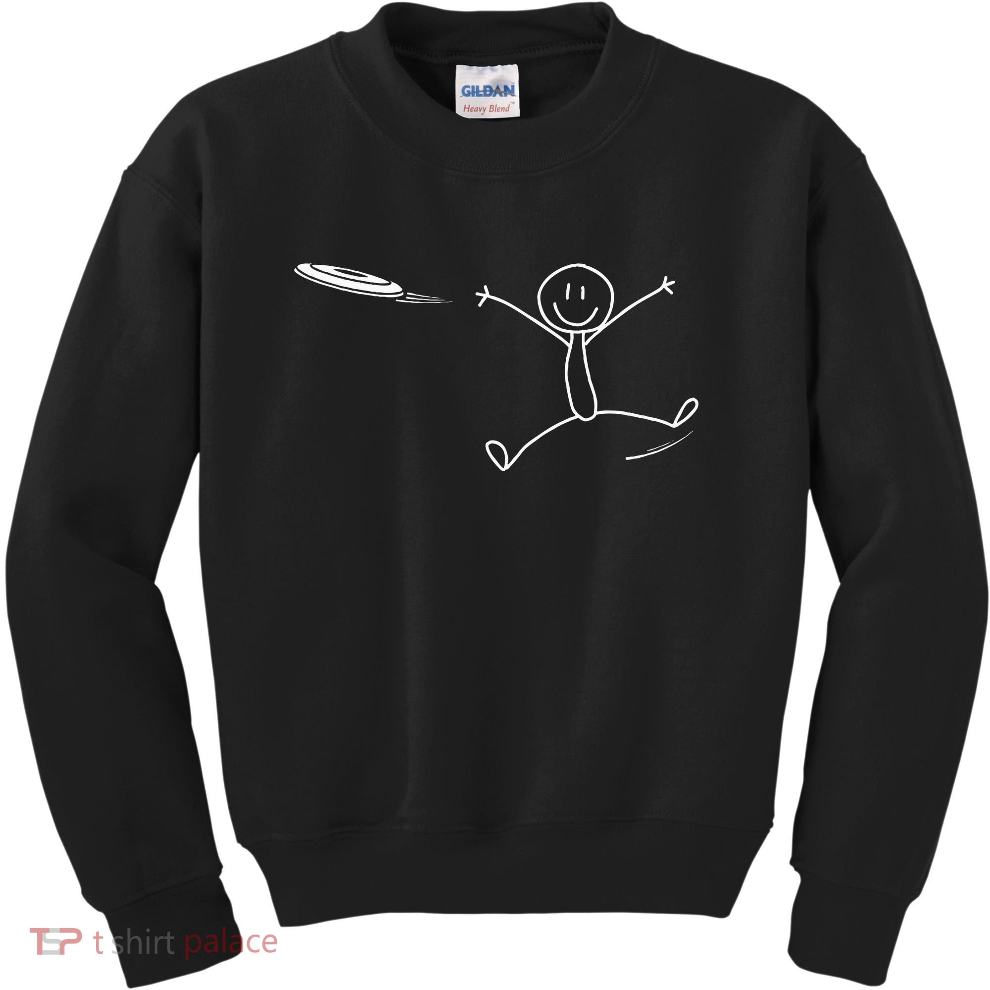 Frisbee Stickman Disc Golf Funny Ultimate Frisbee Game Kids Sweatshirt