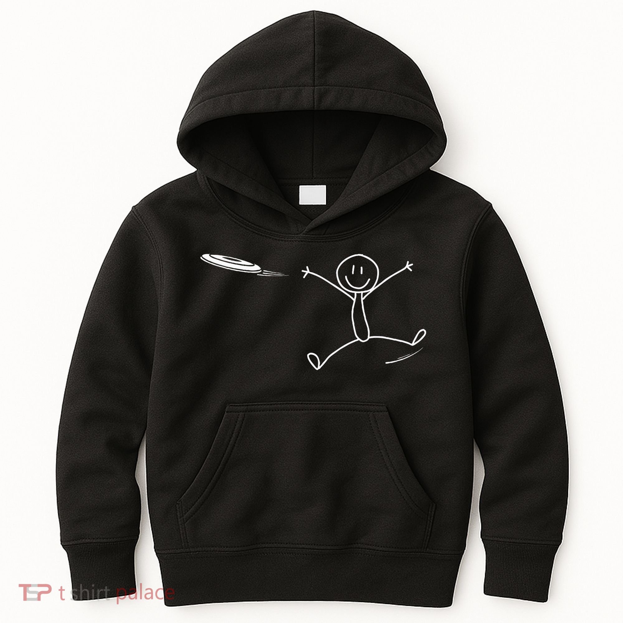 Frisbee Stickman Disc Golf Funny Ultimate Frisbee Game Kids Hoodie