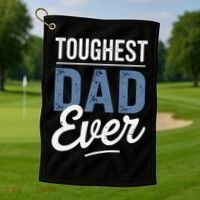 Father Survivor Dad Gift Idea Prostate Cancer Awareness Golf Towel thumb 1