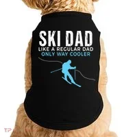Funny Ski Dad Skier Doggie Tank thumb 0